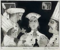 BEN PRITCHARD limited edition (4/30) lithograph - chefs playing cards, entitled 'Another Cheat',