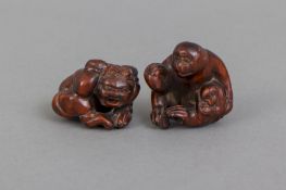 2 japanische Netsuke