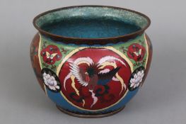 Cloisonné Cachepot der Jahrhundertwende, Japan, Meiji