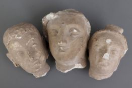 3 Häupte indischer Buddhafigur 
