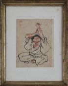 KATSUSHIKA HOKUSAI (1760-1849) Tuschezeichnung ¨Knabe¨