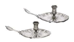 Ein Paar Handleuchter. Silber.