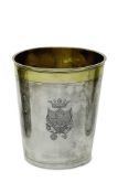 Becher. Silber, teilvergoldet.