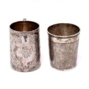 Mug und Becher. Sheffield, 1896/97, Atkin Brothers bzw. Nürnberg (?) | Silber.
