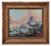 Flusslandlandschaft mit am Ufer