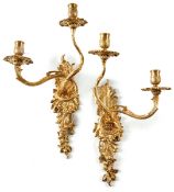 Paar Louis-XV-Wandappliken Frankreich,