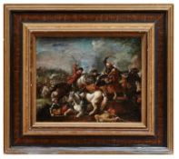 Reiterschlacht, Italienischer Maler des 18. Jh.