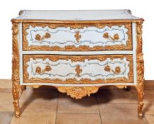 Große, gefasste Barock-Kommode Rom, um