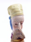 Charakterkopf eines Türken als Flaschenverschluss, Meissen, 19. Jh.