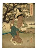 Utagawa Kunisada (Toyokuni III.), Abendspaziergang am Flussufer