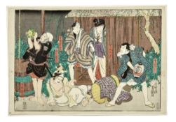 Utagawa Kunisada (Toyokuni III.), Kabuki-Szene (Yakusha-e)