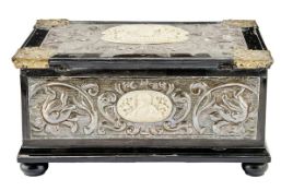 Schatulle mit Bildnissen französischer Könige, Frankreich, 17./19. Jh.