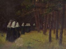 Hendschel, Ottmar: Nonnenprozession im Wald