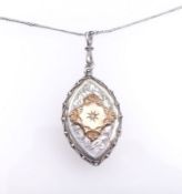 Medaillon mit langer Kette, England, um 1900