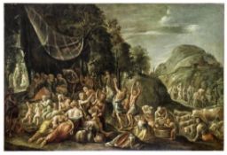 Festgelage in bewaldeter Landschaft, Italienische Schule des 17. Jahrhunderts