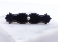 Onyx-Perl-Brosche, Um 1880