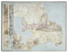 Fresko mit Architektur, Italienische Schule, Umbrien oder Toskana, 2. H. 15. Jh.