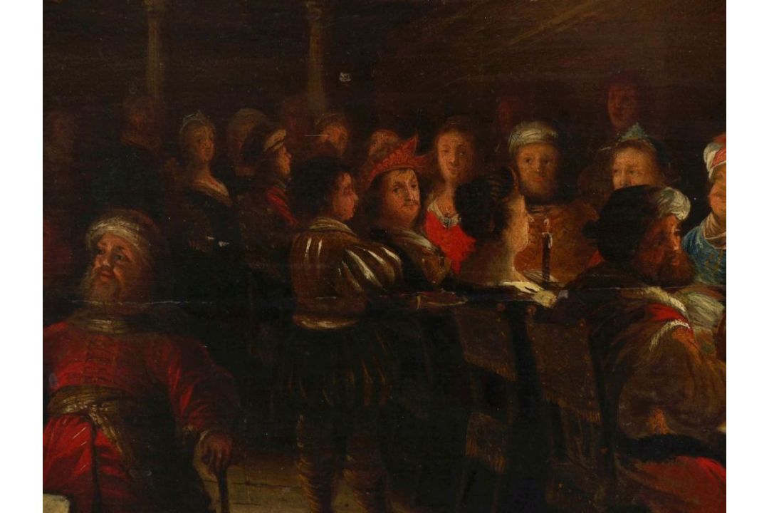 Das Gastmahl des Belsazar, Niederländischer Meister des frühen 17. Jahrhunderts - Bild 7 aus 12