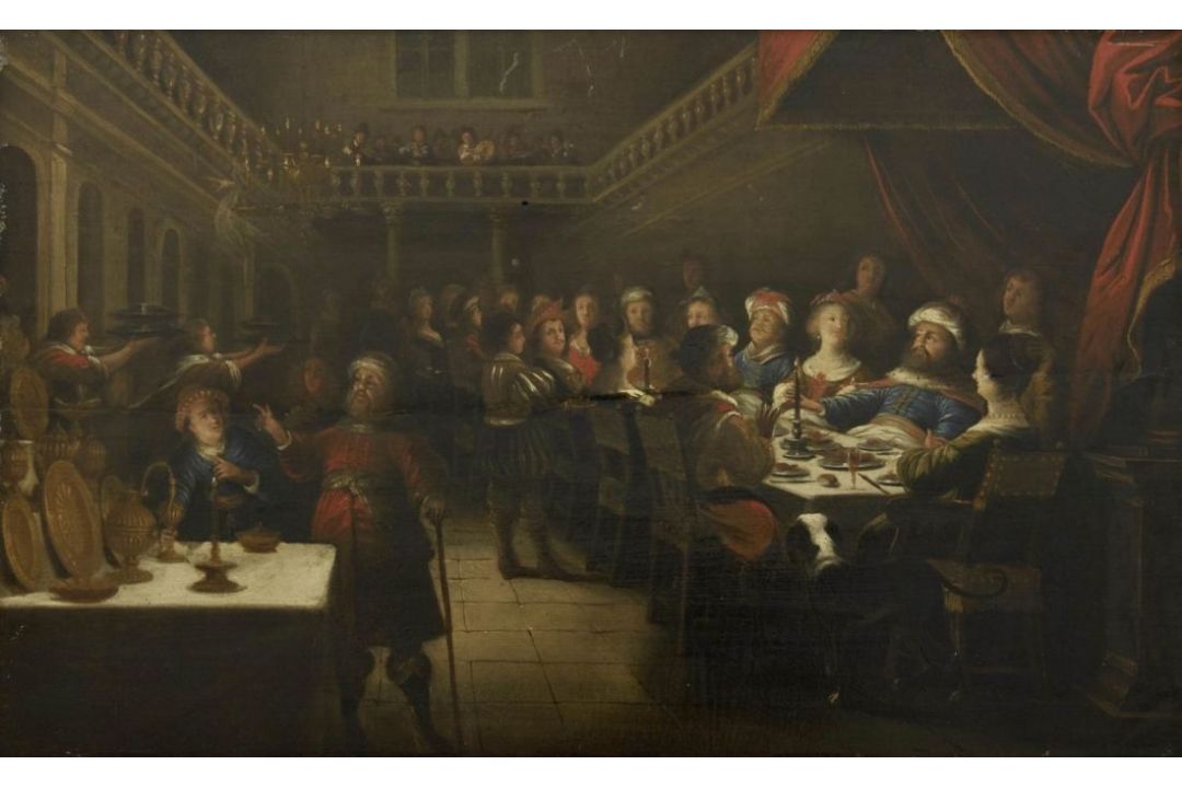 Das Gastmahl des Belsazar, Niederländischer Meister des frühen 17. Jahrhunderts - Bild 2 aus 12