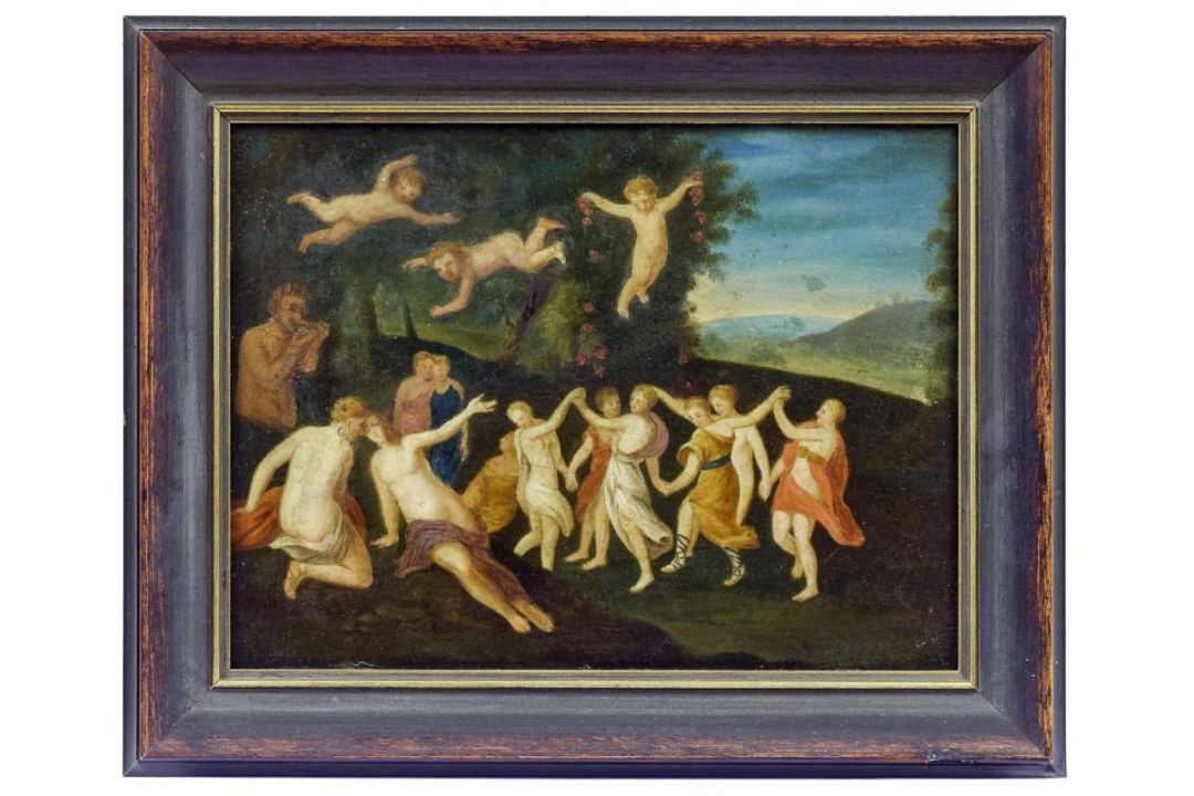 Vertangen, Daniel (Attrib.): Landschaft mit tanzenden Nymphen und Satyrn - Bild 1 aus 2