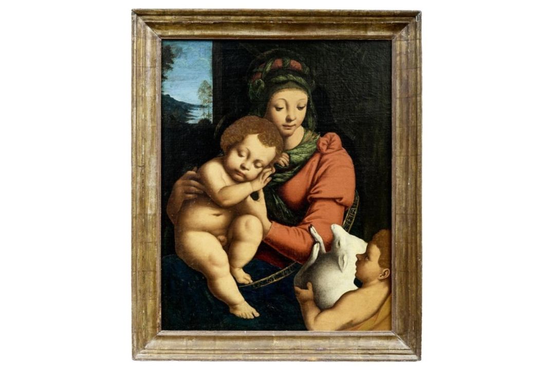 Lanino (Lanini), Bernardino (Attrib.): Maria mit dem Jesusknaben und dem jungen Johannes