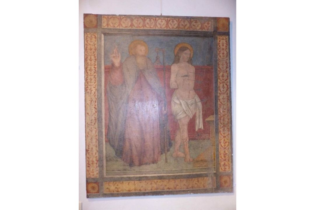 Die heiligen Antonius und Sebastian, Umbrien, 15./16. Jh. - Bild 2 aus 18