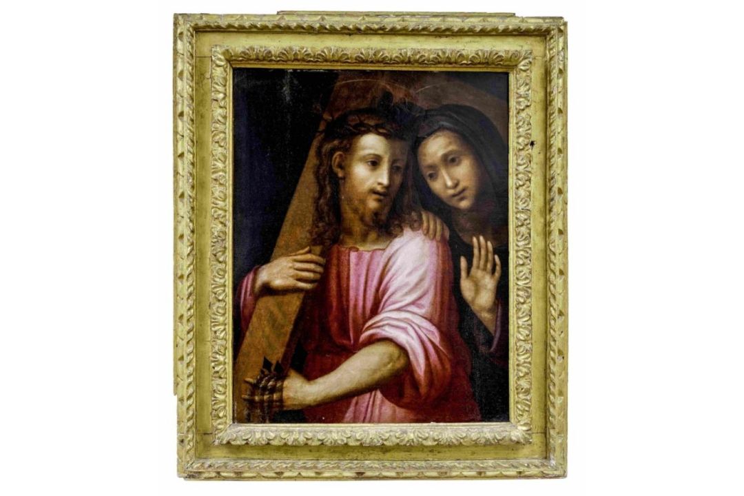 Jesus begegnet seiner Mutter auf dem Kreuzweg, Florentiner Meister des 16. Jahrhunderts