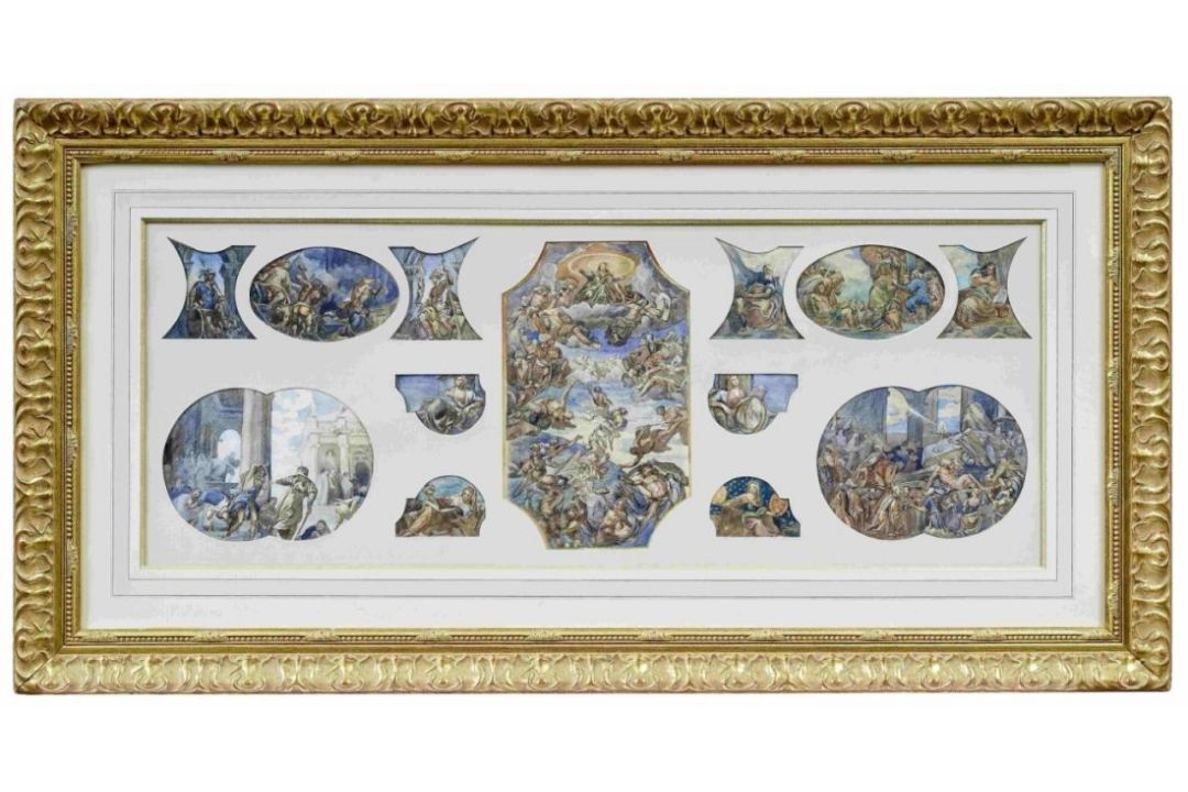 Tintoretto, Jacopo - Nachfolger, Bozzetto für ein Deckengemälde - Bild 1 aus 2