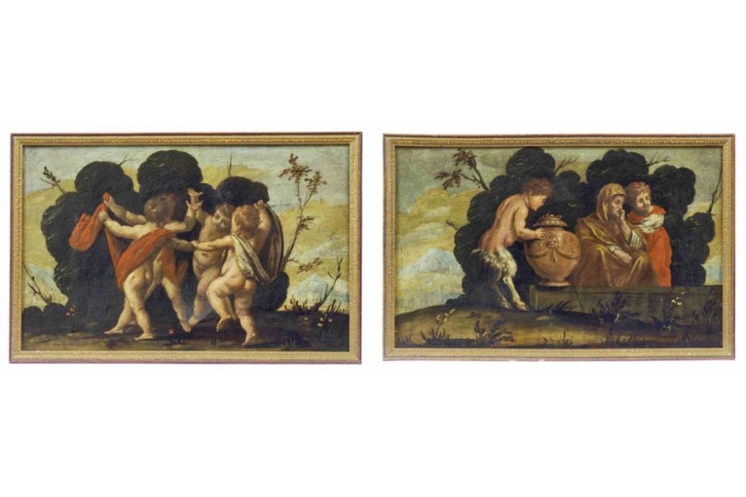 Zwei kleine, mythologische Darstellungen, Veneto, 2. H. 17. Jh. - Bild 1 aus 4