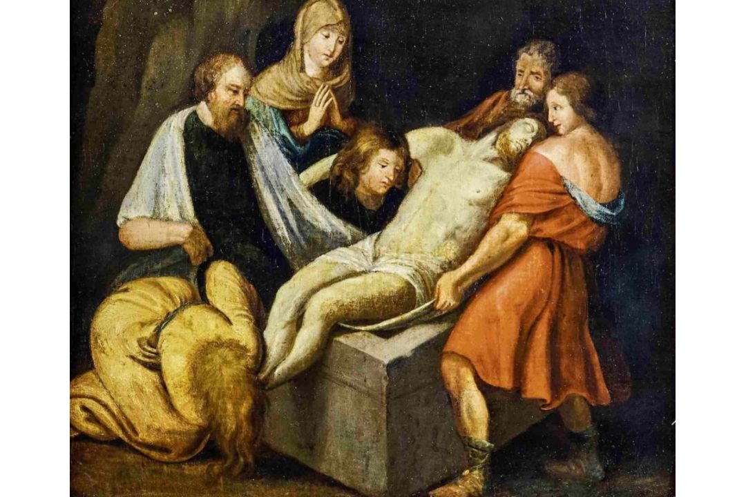 Grablegung Christi, Flämische Schule, 17. Jh. - Bild 2 aus 2