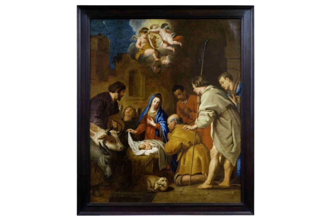 Anbetung des Jesuskindes durch die Hirten, Utrechter Meister des 17. Jahrhunderts