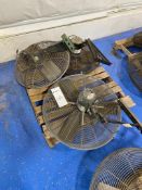 Pallet with Three Industrial Wall Mounted Fans