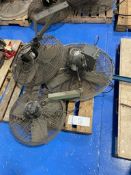 Pallet of Three Industrial Wall Mounted Fans