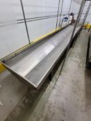 Stainless Steel 20 Foot Long Catch Pan w Drain