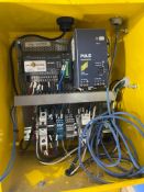 Pallet of Filter Housing and Industrial Control Panel with contents