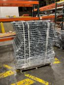 Lot of Pallet Racking, (50) wire baskets 55