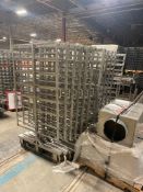 Lot of (7) Stackable Rolling Racks