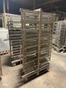 Lot of (6) Stackable Rolling Racks