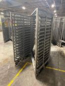 Lot of (8) Stackable Rolling Z Racks