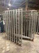 Lot of (8) Stackable Rolling Z Racks