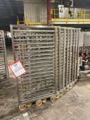 Lot of (8) Stackable Rolling Z Racks
