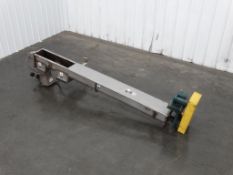 8 Inch Wide x 124 Inch Long Auger Conveyor