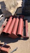 Lot of (4) Steel Ground Mounted Round Columns