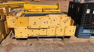 Pallet of 43 Safety Yellow Painted Guardrail Columns 42