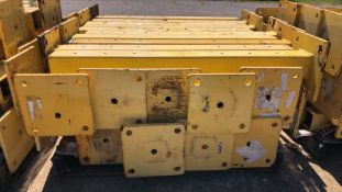 Pallet of 39 Safety Yellow Painted Guardrail Columns 42