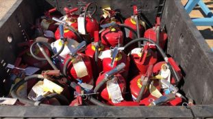 Crate of 28 Various Fire Extinguishers