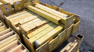 Pallet of 41 Safety Yellow Painted Guardrail Columns 42