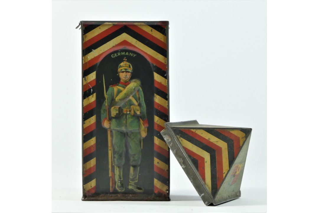 An early 20th century Huntley & Palmer Biscuit Tin, modelled as a sentry box, each face depicting - Image 6 of 6