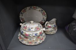 A selection of table ware ceramics by Booths Floradora