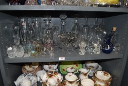 A selection of clear cut and art glass